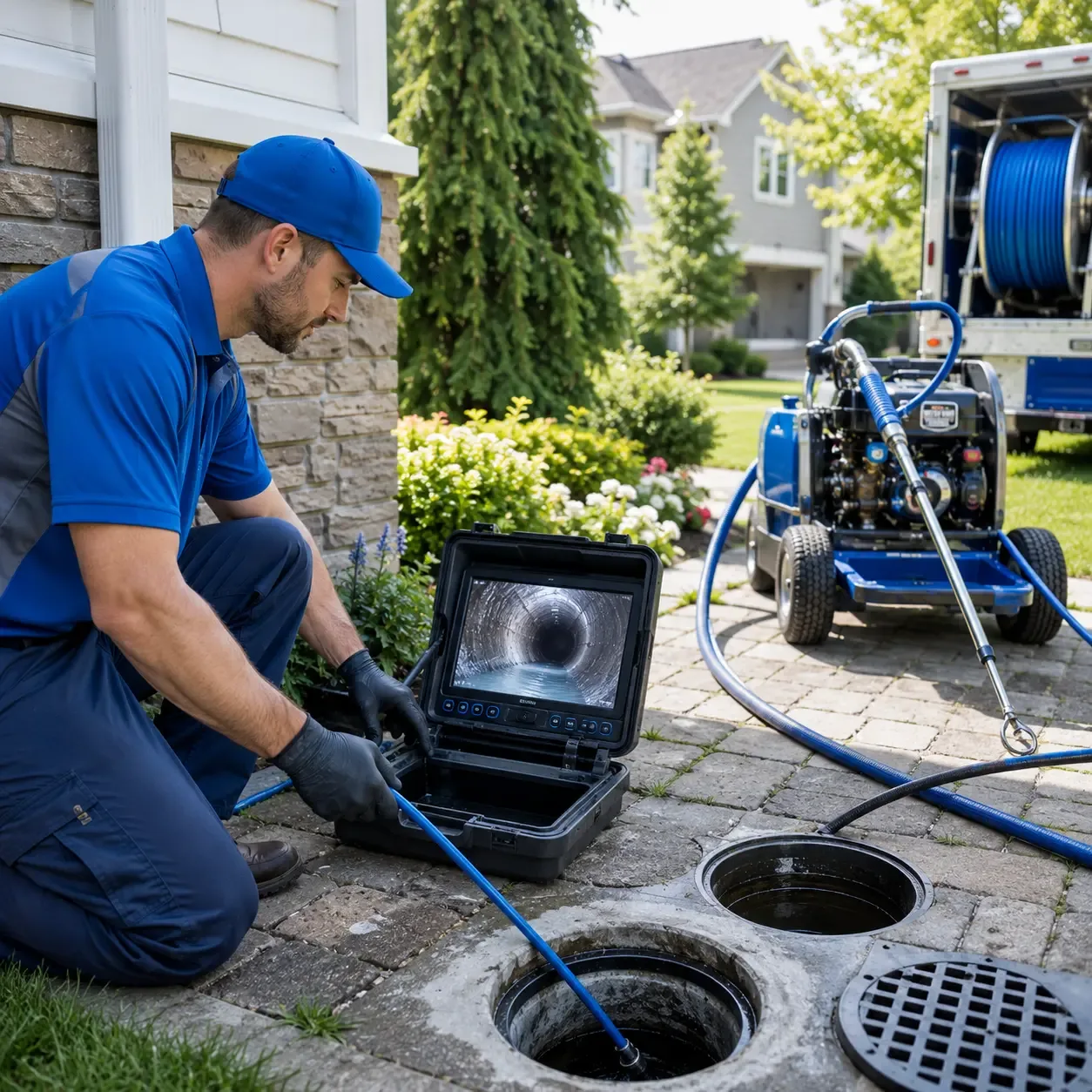 Outdoor drain cleaning professionals serving New Waverly, TX